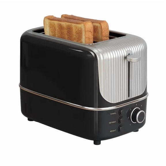 2 Slice Toaster with Wide Slots,7 Shade & Removable Crumb Tray,Retro Compact Bread Toaster for Bagels & Thick Bread