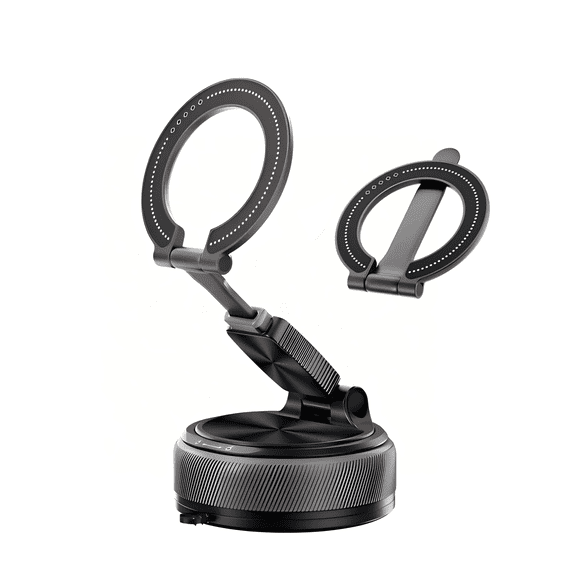 Magnetic Suction Cup Car Phone Mount, 2-in-1 360° Rotatable Dashboard & Windshield Phone Holder, Hands-Free Cell Phone Stand for iPhone 12 13 14 15 16 17 18