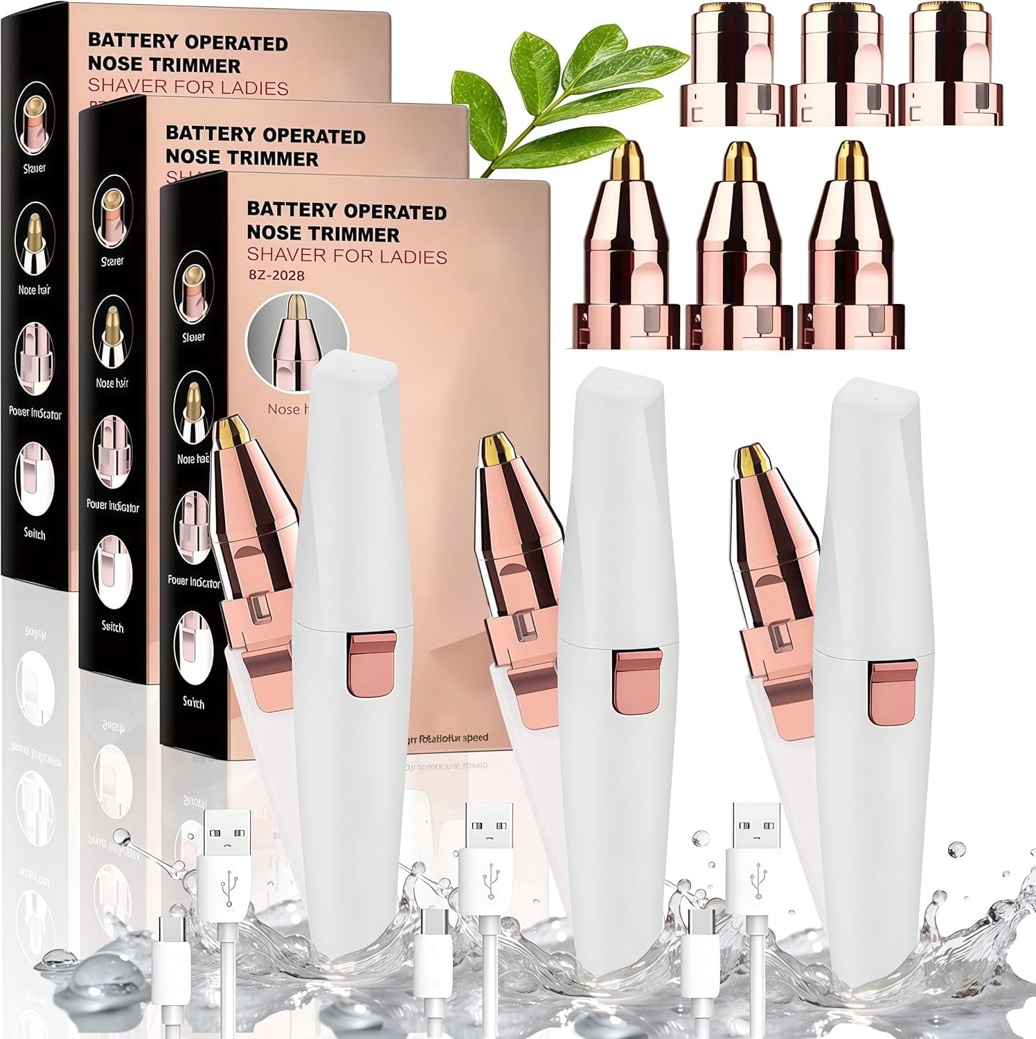2026 New 2-in-1 Women's Eyebrow and Facial Hair Removal Device with LED Light, Rechargeable Electric Facial Hair Remover for Women Face and Upper Lip, Portable, Safe & Gentle on The Skin