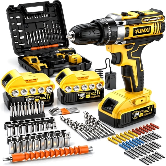 2026 New 21V Cordless Drill Driver Kit with Tool Box, Household DIY Repair Power Tool, Ideal Gift for Men & Dads