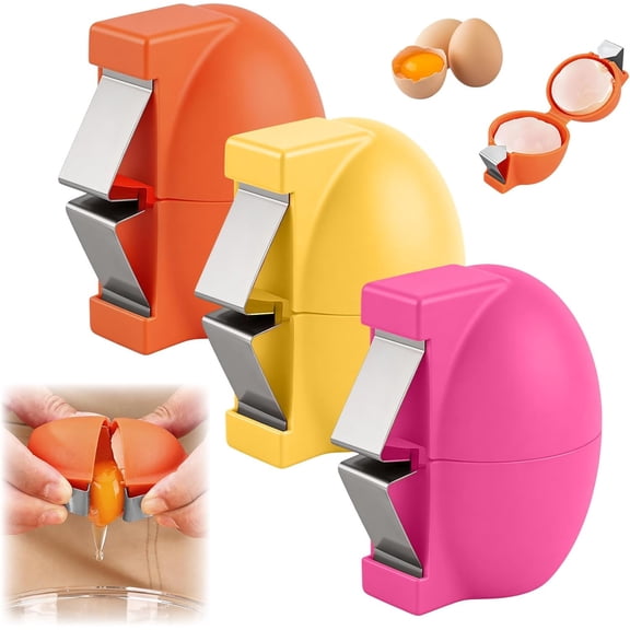 2026 New 304 Stainless Steel Egg Cracker Tool, Durable Rust Resistant Design with Precise Cracking, Perfect for Kitchen Cooking, Baking, Breakfast and Camping