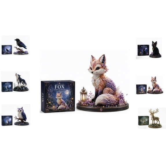 2026 New 3D Beaded Animal Kit, Mythical Guardian Diy Animal Beading Kit, Unique Handmade Gift for Craft Lovers (Fox)