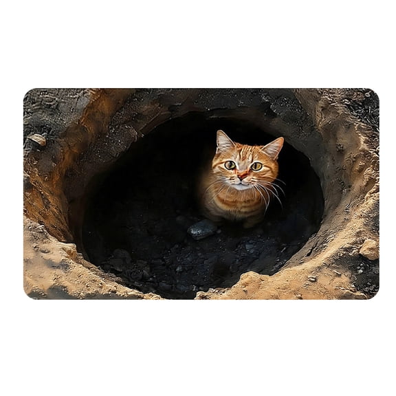 2026 New 3D Optical Illusion Rug, Rug That Looks Like A Hole, Carpet Bottomless Hole Optical Illusion Area Rugs, Non-Slip Visual Doormat