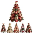 thumbnail image 1 of 2026 New 3D Quilted Fabric Christmas Tree Kit, DIY Patchwork Craft Set for Beginners, Handmade Tabletop Holiday Decor for Mantel, Office, and Shelf Display, 1 of 8