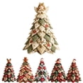 thumbnail image 1 of 2026 New 3D Quilted Fabric Christmas Tree Kit, DIY Patchwork Craft Set for Beginners, Handmade Tabletop Holiday Decor for Mantel, Office, and Shelf Display, 1 of 8