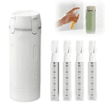 thumbnail image 1 of 2026 New 4 in 1 Travel Dispenser Bottle, Refillable Leak Proof Travel Bottles for Toiletries, Portable Travel Containers Cream Transparent with Scale and Label for Shampoo Lotion Conditioner(White,1), 1 of 6