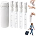 thumbnail image 1 of 2026 New 4 in 1 Travel Dispenser Bottle, Refillable Portable Set, With Scale and Label, For Business Trips Gym Camping, Portable Containers for Shampoo Lotion Conditioner Cream(White), 1 of 5