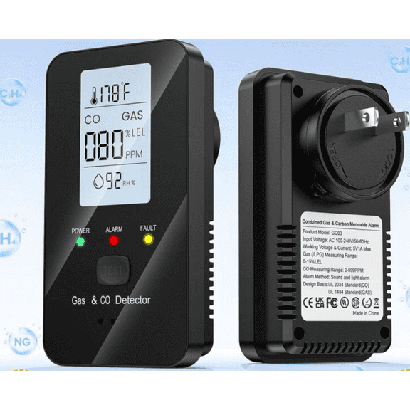 2026 New 4-in-1 Detector with HD Screen | Advanced Multi-Gas Monitor for Travel & Compact Spaces(Black)