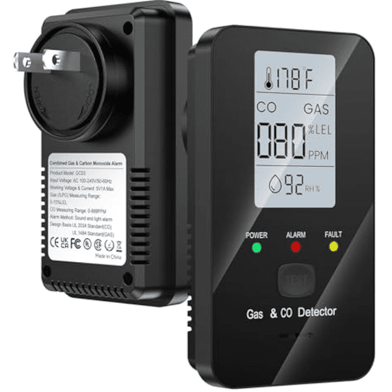 2026 New 4-in-1 Detector with HD Screen | Advanced Multi-Gas Monitor for Travel & Compact Spaces(Black)
