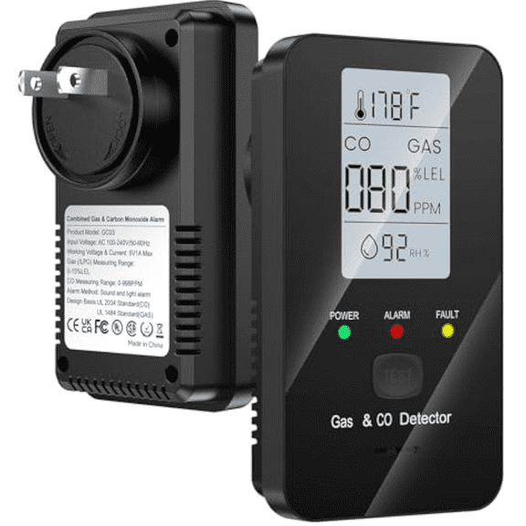 2026 New 4-in-1 Detector with HD Screen | Precision Gas Detector with Instant Alerts & HD Visualization(Black)