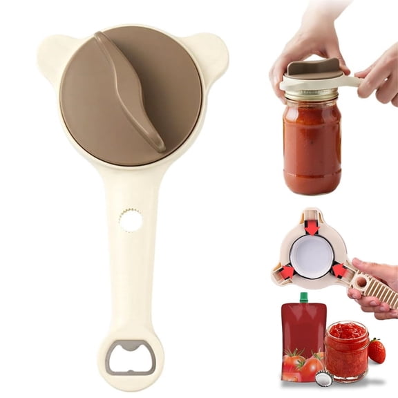 2026 New 4-in-1 Jar Opener, Adjustable Stainless Steel Jar Opener, Multi-Functional Retractable Jar & Bottle Openers, Multi Size Lid Tool for Jars Cans Wine Bottles, Home Kitchen Helper