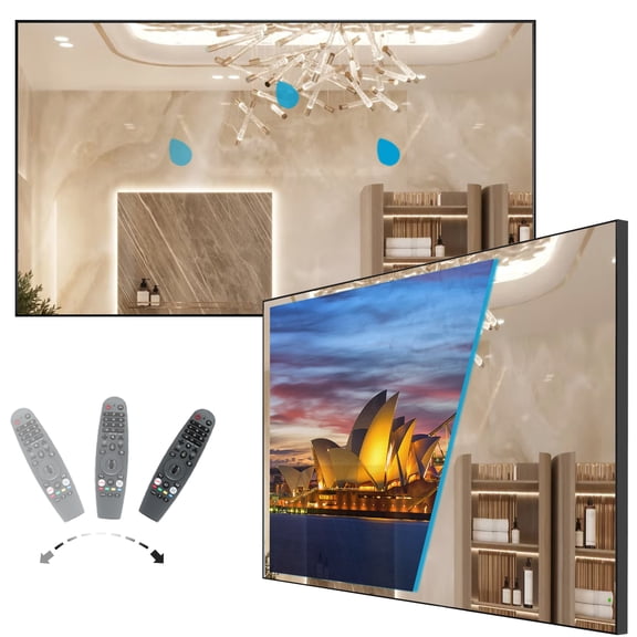 2026 New 43 Inch Smart 4K Mirror TV Waterproof LED TV for Bathrooms and Hotels webOS Televsion ATSC Tunner, Built-in Alexa, Bluetooth & Wi-Fi, Magic Remote with Voice Control