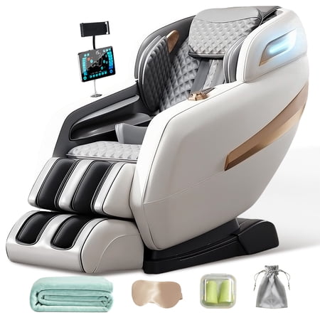 2026 New 4D Massage Chair Health Monitor Full Body Airbag Zero Gravity, SL Track Shiatsu Heat Thai Stretch, Smart Voice App Control Wireless Charging & Holder