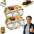 thumbnail image 1 of 2026 New 6 In 1 Onigiri Mold, Triangle Onigiri Mold, Onigiri Molds Set For Musubi & Japanese Rice Balls, Easy-Release Nonstick Onigiri Press, Quick To Shape, Store, Carry & Clean (2* White), 1 of 7