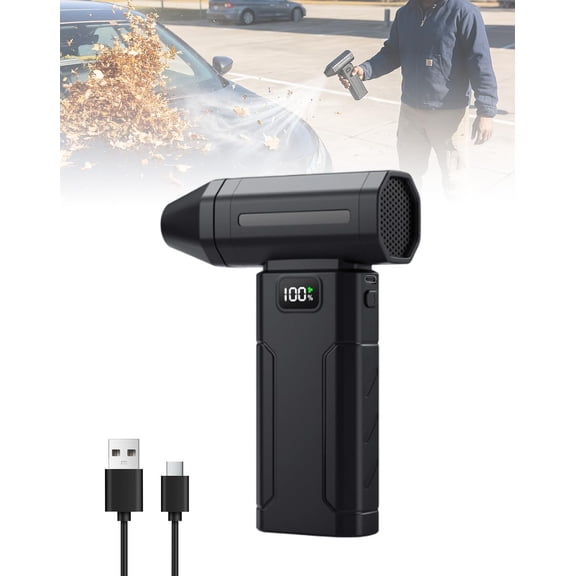 2026 New 6-Speed Super Power Turbo Fan, 100000 RPM Cordless Handheld Blower, USB Rechargeable Air Duster for Multi-Scene Cleaning