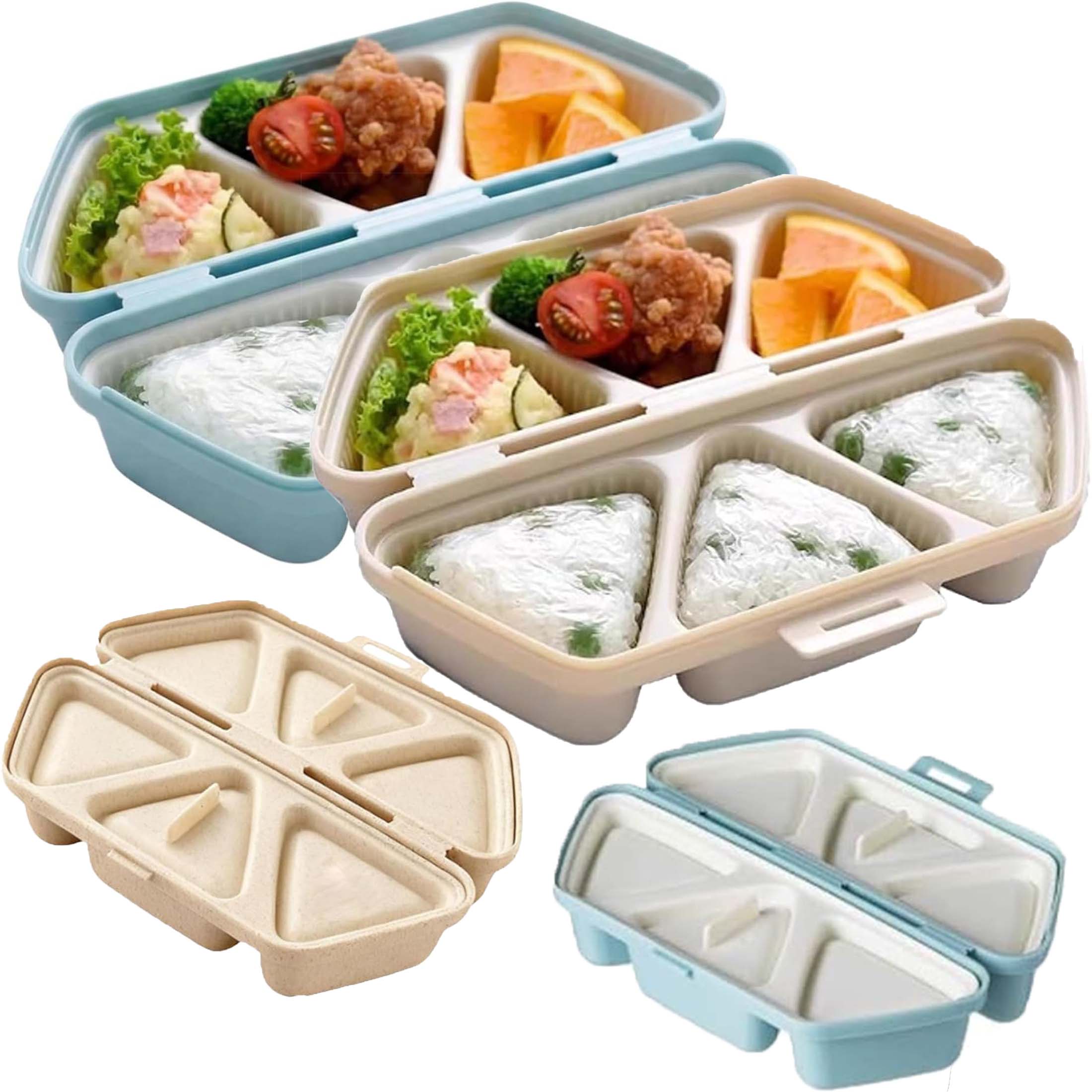 Making Rice Musubi With Formed Containers 2026 New 6-in-1 Onigiri Mold - 6-Cavity Triangle Rice Ball Maker, Non ...