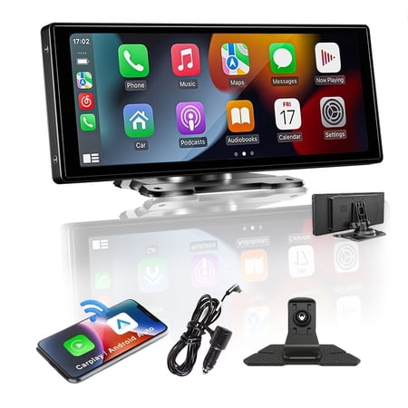 2026 New 7-Inch Wireless Car Monitor: Touch Display, Dash Cam, GPS, CarPlay/Android Auto, Mirror Link, FM Radio, Universal Fit