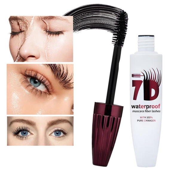 2026 New 7D Mascara Fiber Lashes Waterproof – Advanced Black Colossal Mascara, Thickening & Lengthening, Defined Curl, Smudge-Proof, Quick-Drying (1PCS)