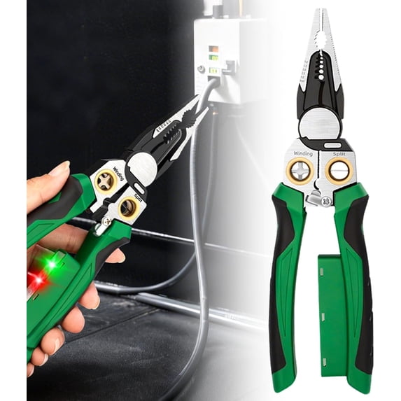 2026 New 8 in 1 Wire Stripper with Voltage Tester, Multi-function Electric Wire Stripping Tool for Cutting and Pulling Pliers, Electrical Pliers for Wire Cutting Stripping Crimping Repair Tool