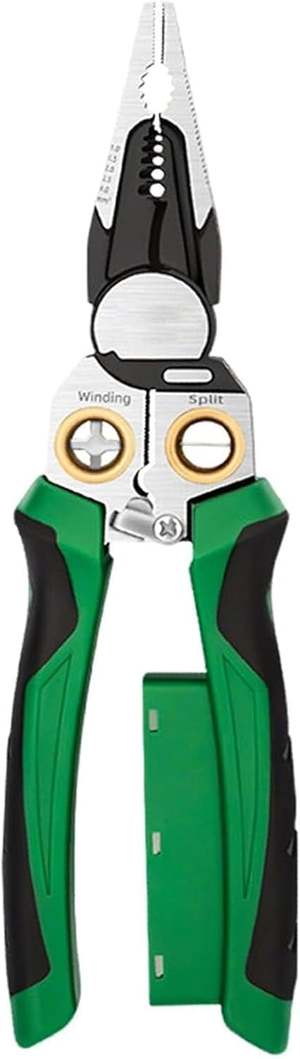 8-in-1 Wire Stripper With Voltage Tester - Multi-function Electrician Tool For Cutting, Crimping & Stripping