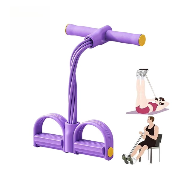 2026 New 8-Tube Pedal Resistance Device, Adjustable Full Body Resistance Band Trainer for Home Exercise