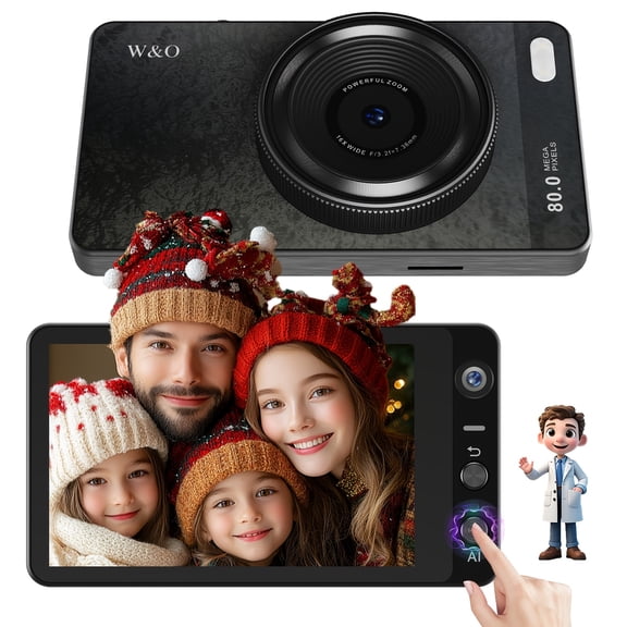 2026 New AI Intelligent Compact Portable Camera, 1080P & 4K HD Lens, Perfect for Selfies, Sticker Photos, Outdoor Party Shooting & Daily Video Recording