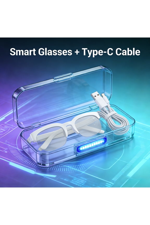 2026 New AI Smart Glasses, Multifunctional Black Tech Eyewear, Real-Time Conference Translation, Wireless Bluetooth for Calls & Music, Ideal Birthday & Holiday Gifts