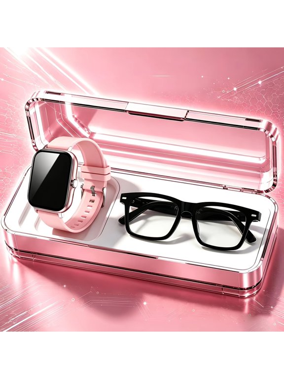2026 New AI Smart Glasses & Smartwatch Set, Photochromic Blue LightBlocking Lenses, Multilingual Translation, MultiSport Modes, HD Calls & Music, Unisex Holiday Gift for Couples