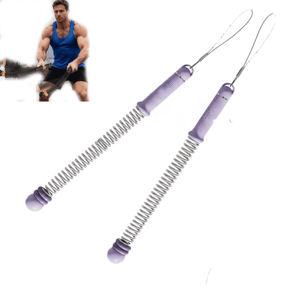 NOBRAND Adjustable Ropeless Adjustable Resistance Anti-Slip Metal Battle Ropes with Storage Bag and Anti-Slip Wrist Rope,Purple
