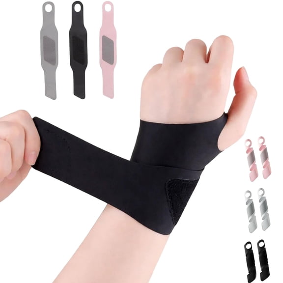 2026 New Adjustable Wrist Wrap Support, Elastic Compression Wrap with Thumb Loop, Secure Hook and Loop Closure, One Size, for Sports Gym, Daily Use