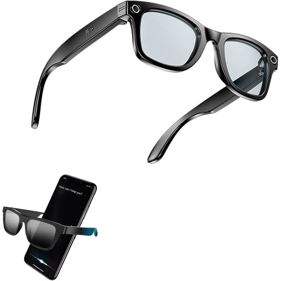 2026 New Ai Smart Glasses  8mp Camera Glasses with Music & Call Features, Ai Smart Glasses with Camera, 144 Translation, Anti-Shake Smart Sunglasses, 32gb Storage, Unisex