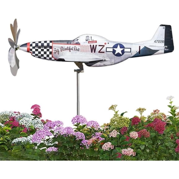 2026 New Airplane Wind Spinner Metal Airplane Weathervane, Handmade Airplane Weathervanes Windmill, Outdoor Weathervanes Decor Gift for Flight Lovers(wwx)