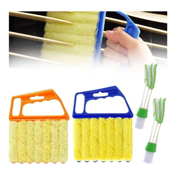 2026 New All-Purpose Washable Cleaning Brush Blinds, AC Vents & Window Tracks, Blind Cleaner Duster Tool, 7 Fingers Dusting Cleaner Window Mini Blind Cleaner Duster Brush (8 PCS)