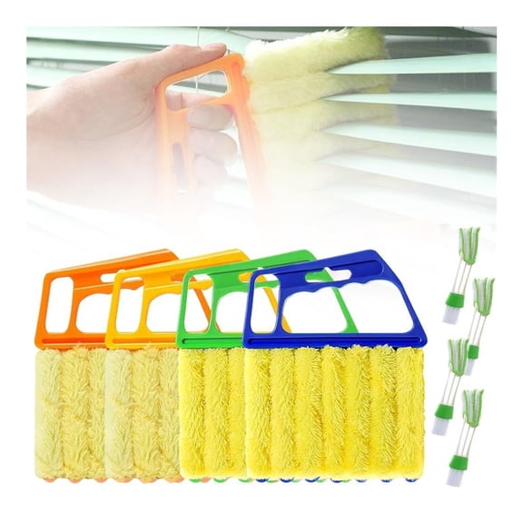 2026 New All-Purpose Washable Cleaning Brush Blinds, AC Vents & Window Tracks, Blind Cleaner Duster Tool, 7 Fingers Dusting Cleaner Window Mini Blind Cleaner Duster Brush (8 PCS)