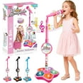 thumbnail image 1 of 2026 New All-in-One Microphone Toy, Microphone with Adjustable Stand, Speaker & LED Lights, Funny Karaoke Microphones Toy , Christmas Birthday Gifts for Little Singers (Pink), 1 of 7