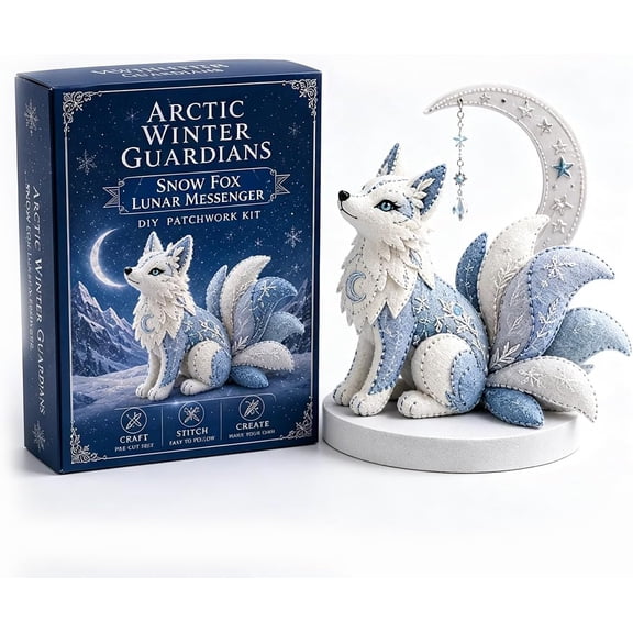 2026 New  Arctic Winter Guardians DIY Patchwork Kit,Arctic Winter Series Felt Sewing Kit, Fantasy Craft for Beginners, DIY Craft Kit for Home Decor & Craft Lovers Gift (B1)