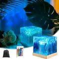 thumbnail image 1 of 2026 New Aurora Borealis Night Light Projector, Magic Northern Lights Cube, Aurora Borealis Lamp with Remote, 16 Color Ocean Wave Mood Lamp for Bedroom Decor Living Room (16 Colors-Rechargeable), 1 of 7