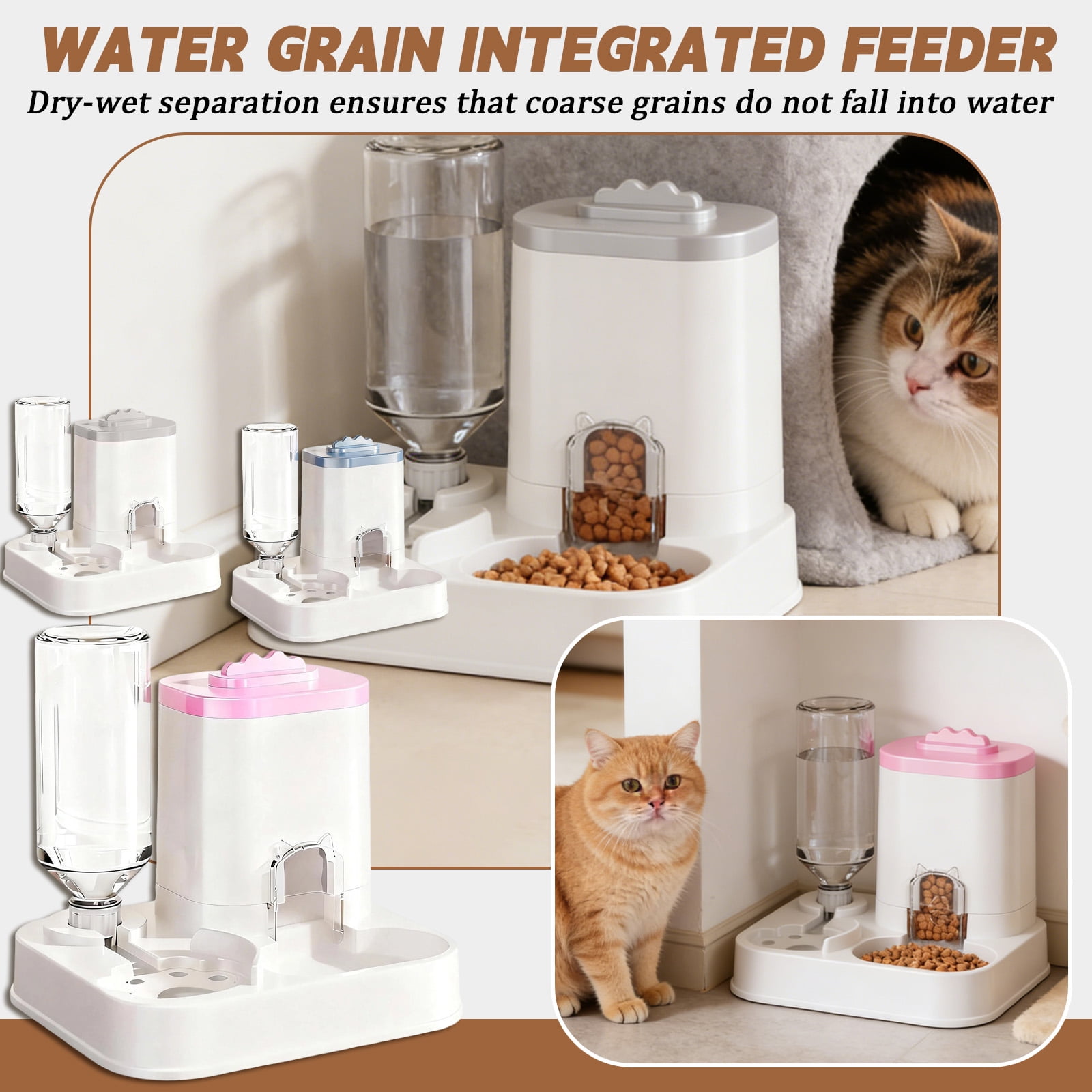 Online Self Feeding Cat Feeder Store Reference: 2026 New Auto Cats Feeder Large Capacity Cats Feeder And