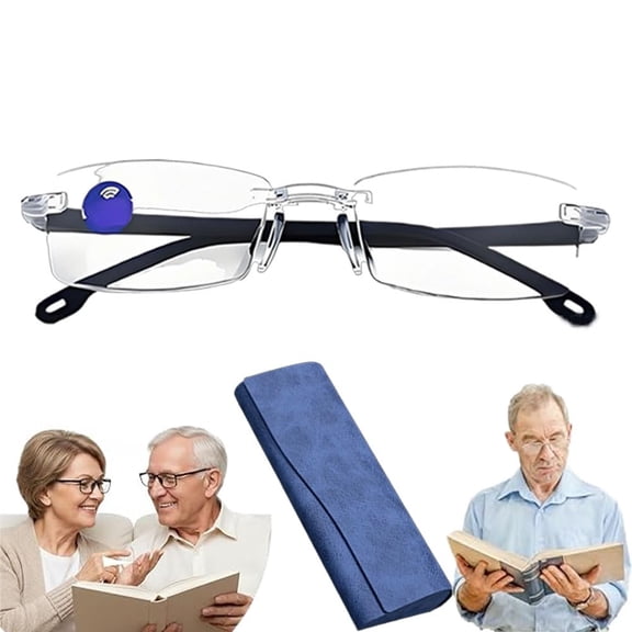 2026 New Auto Focus Glasses Self Adjusting, Intelligent Dual Focus Glasses for Women, Clarity Blue Glassess