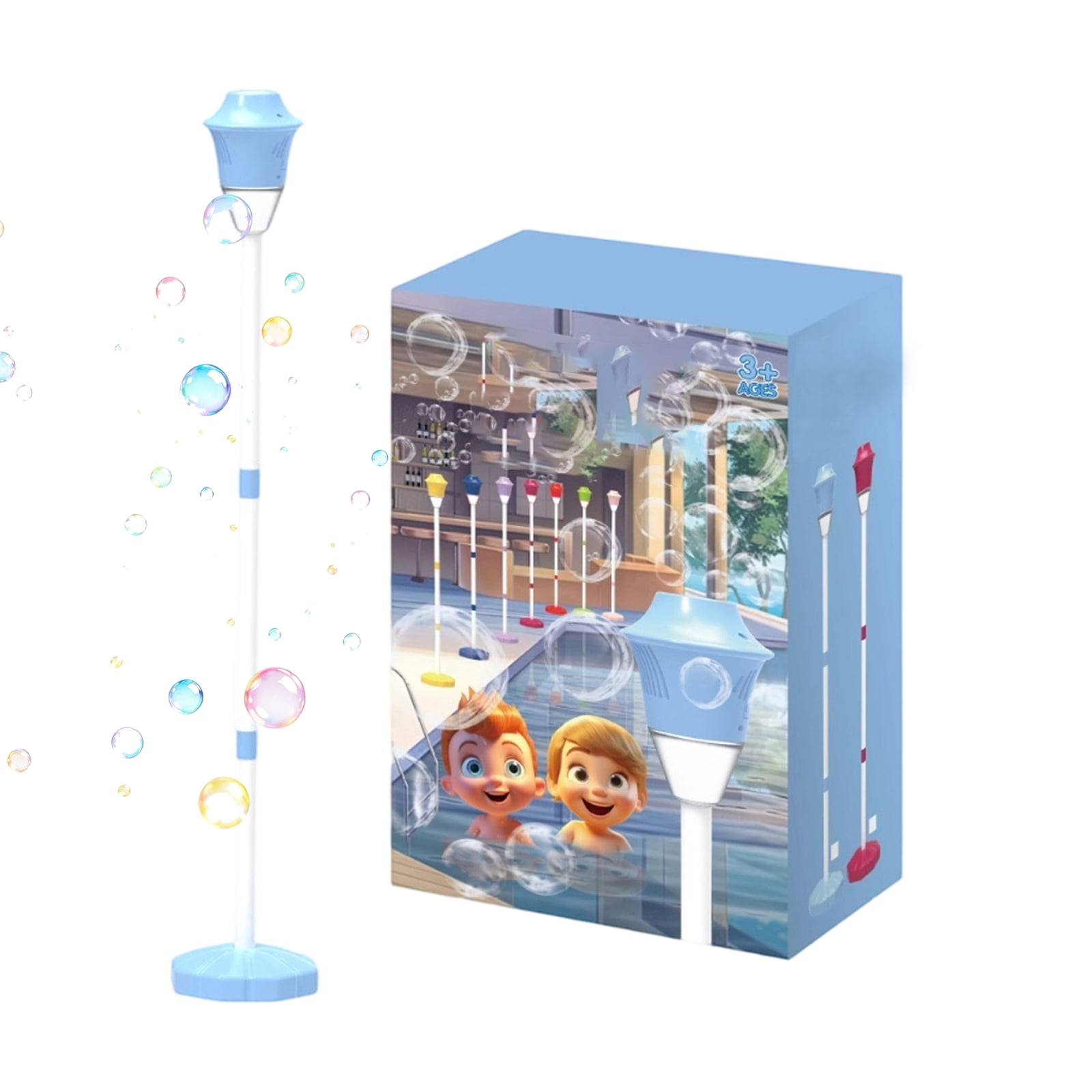 2026 New Automatic Bubble Machine, Rechargeable Bubble Torch Garden Lamp, Adjustable Height Bubble Tower Street Light for Outdoor Garden, Patio, Wedding, Party and Event Decor