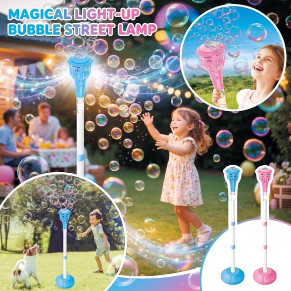 2026 New Automatic Bubble Machine, Rechargeable Bubble Torch Garden Lamp, Adjustable Height Street Light for Outdoor Garden, Patio, Wedding, Party and Event Decor
