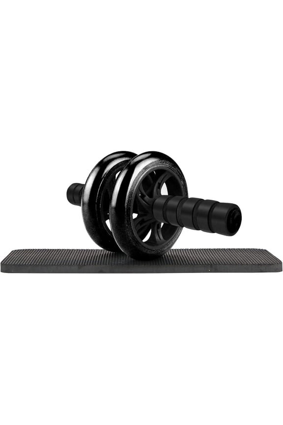 2026 New Automatic Rebound Ab Roller Wheel, Abdominal Exercise Machine with Knee Pad, Core Strength Trainer for Home Gym, Portable Silent Dual Wheel Abs Workout Equipment for Men Women Belly