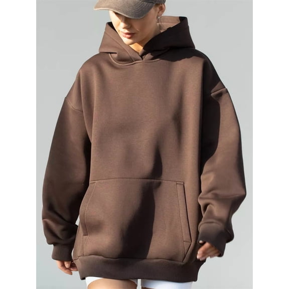 2026 New Autumn/Winter Long-Sleeved Hooded Sweatshirt Pullover Loose Casual Top for Women