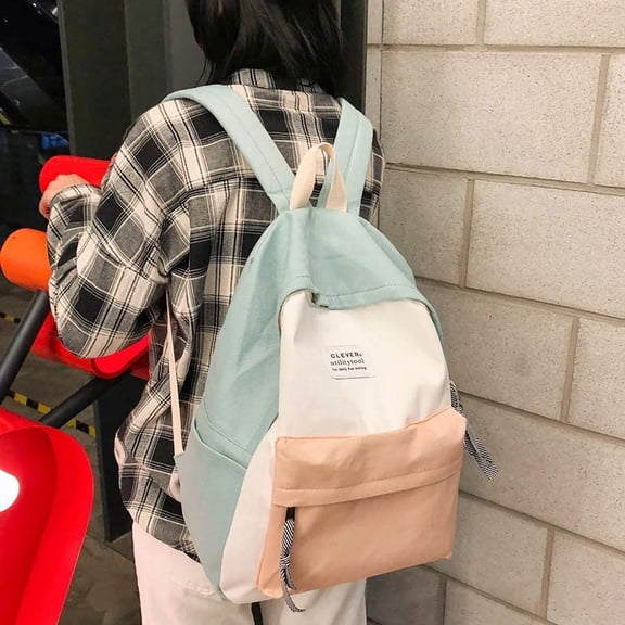 2026 New Backpacks, Back to School Couple Schoolbag Travel Hiking Bag Color Block Backpack, Cute Aesthetic Bookbag Collection Luminous Bag, Lightweight Bookbags for College High Middle School Student