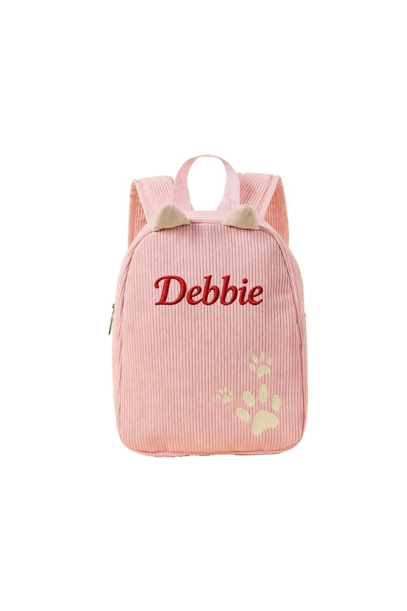 2026 New Backpacks, Personalized Name Embroidered Corduroy Multi-Color Backpack, Cute Aesthetic Bookbag Lightweight Bookbags for Back to School for 1-6 Years
