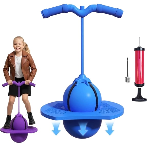 2026 New Balance Jumping Ball, Balance Board With Handle, Crazy Jumper Safe Hopper Ball for Indoor & Outdoor Play, Improves Balance, Coordination and Fitness