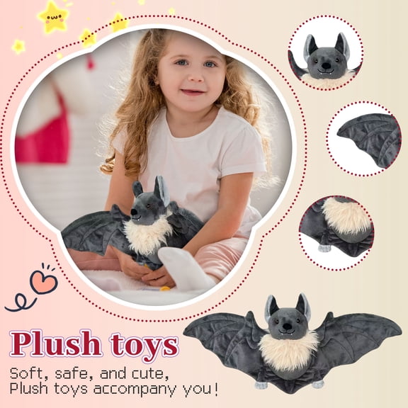 2026 New Bat Plush Toys, Stuffed Animals Toys Bat Soft Pillow Toys, Soft Hugging Sleeping Cute Toy Gift Cartoon Rag, Best Birthday Gifts for Holiday Xmas Easter for Friend and Family