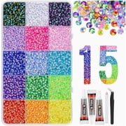 2026 New Bedazzler Kit with Rhinestones, Multi-Purpose Bedazzling Kit With Glue, Resin Jelly Flatback Gems Bedazzling Kit, Colorful 3mm Rainbow Rhinestones for Nail Art and Fashion
