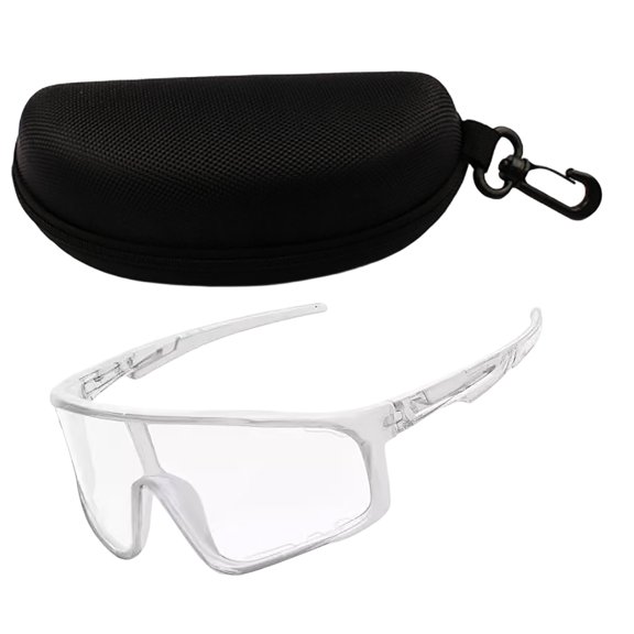 2026 New Bold Square Full Rim Chameleon Glasses with Hard Case Set, High-Performance Photochromic UV Protection Sports Sunglasses