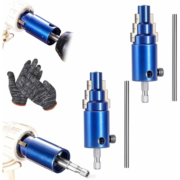 2026 New Broken Pipe Extractor Tool,Broken Pipe Extractor Tool for 1/2", 3/4", 1",Broken Valve Extractor Tool with 40 Steel Hex Shank for Removes Damaged Faucet Bolts (2PC-B)